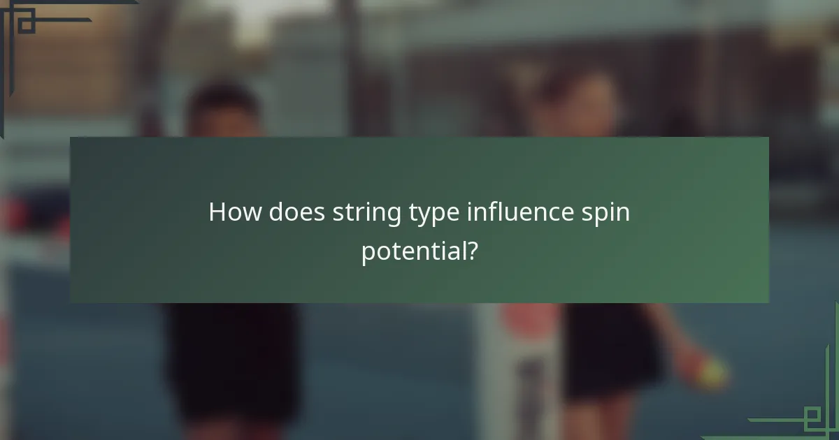 How does string type influence spin potential?