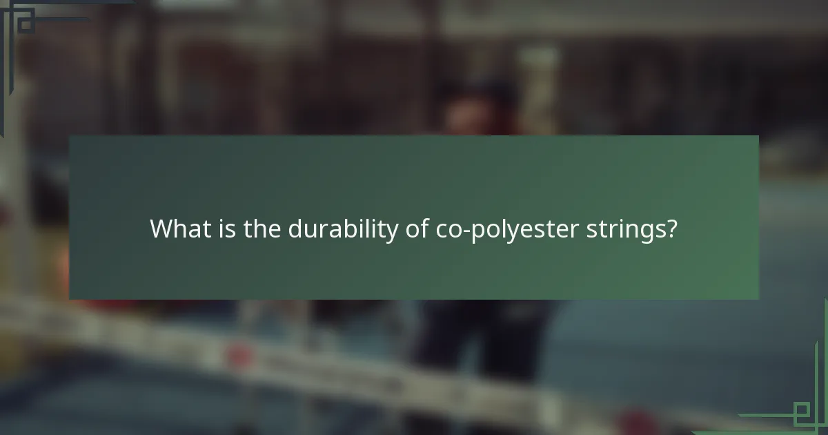 What is the durability of co-polyester strings?