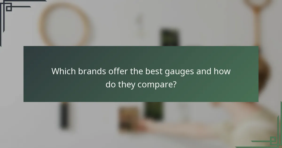 Which brands offer the best gauges and how do they compare?
